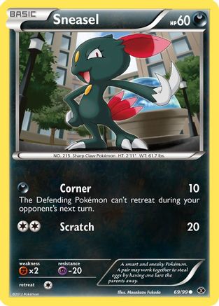 Sneasel (69/99) [Next Destinies] Reverse Holofoil - Common