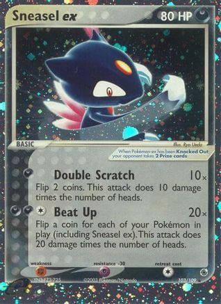 Sneasel ex (103/109) [Ruby and Sapphire] Holofoil - Ultra Rare