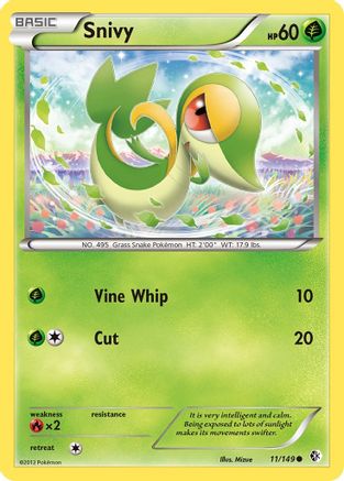 Snivy (11/149) [Boundaries Crossed] Reverse Holofoil - Common