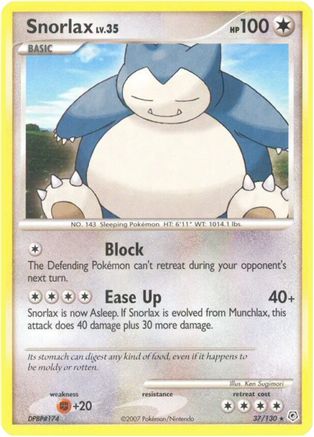 Snorlax (037/130) [Diamond and Pearl] - Rare