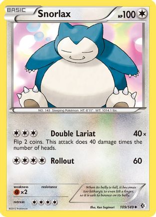 Snorlax (109/149) [Boundaries Crossed] Reverse Holofoil - Uncommon