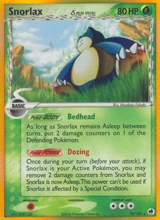 Snorlax (Delta Species) (10/101) [Dragon Frontiers] Holofoil - Holo Rare