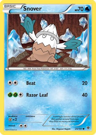 Snover (25/101) [Plasma Blast] Reverse Holofoil - Common