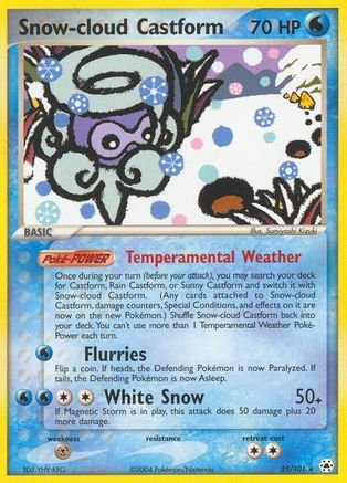 Snow-cloud Castform (25/101) [Hidden Legends] - Rare