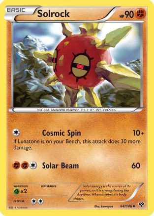 Solrock (64/146) [XY Base Set] Reverse Holofoil - Uncommon
