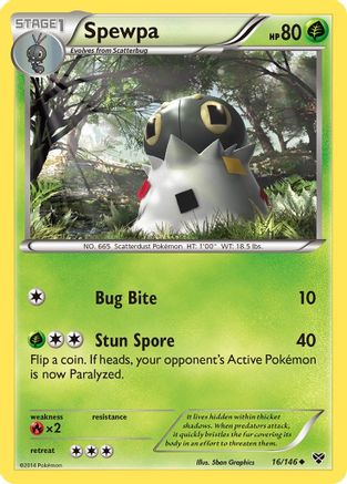 Spewpa (16/146) [XY Base Set] Reverse Holofoil - Uncommon
