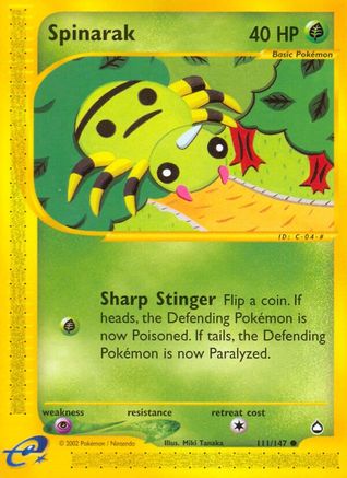 Spinarak (111/147) [Aquapolis] Reverse Holofoil - Common