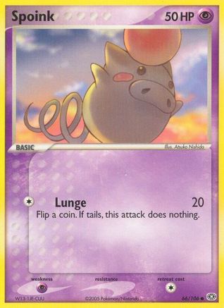 Spoink (66/106) [Emerald] Reverse Holofoil - Common