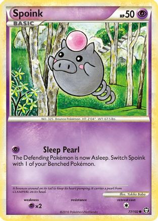 Spoink (77/102) [Triumphant] Reverse Holofoil - Common
