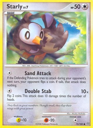 Starly (75/100) [Stormfront] Reverse Holofoil - Common