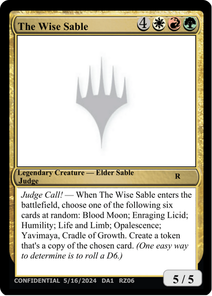 The Wise Sable (UNK-RZ06C) [Unknown Event]