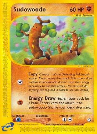 Sudowoodo (36/147) [Aquapolis] - Rare