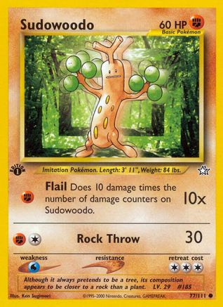 Sudowoodo (077/111) [Neo Genesis] 1st Edition - Common