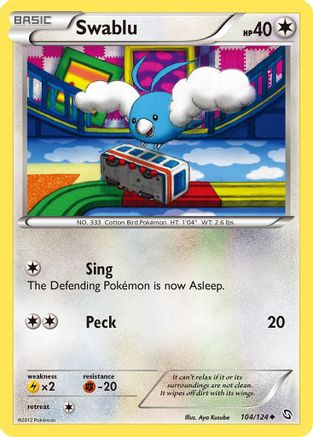 Swablu (104/124) [Dragons Exalted] Reverse Holofoil - Uncommon
