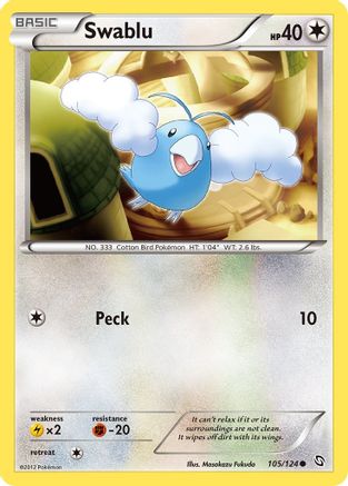 Swablu (105/124) [Dragons Exalted] Reverse Holofoil - Common