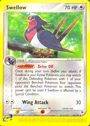 Swellow (46/109) [Ruby and Sapphire] Reverse Holofoil - Uncommon