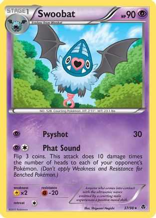 Swoobat (37/98) [Emerging Powers] Reverse Holofoil - Rare