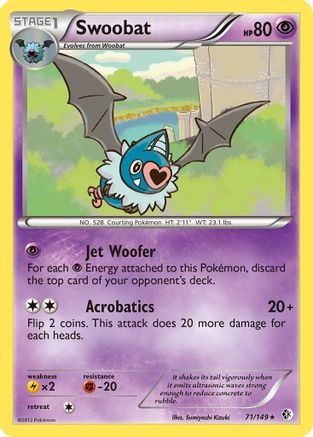 Swoobat (71/149) [Boundaries Crossed] Reverse Holofoil - Rare