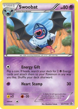 Swoobat (65/113) [Legendary Treasures] Reverse Holofoil - Uncommon