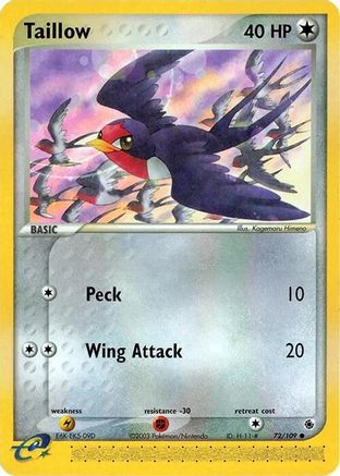 Taillow (072/109) [Ruby and Sapphire] Reverse Holofoil - Common