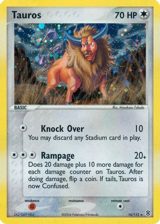 Tauros (16/112) [FireRed & LeafGreen] Holofoil - Holo Rare