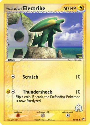 Team Aqua's Electrike (52/95) [Team Magma vs Team Aqua] Reverse Holofoil - Common