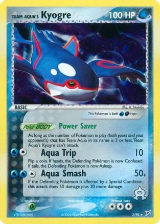 Team Aqua's Kyogre (3/95) [Team Magma vs Team Aqua] Reverse Holofoil - Holo Rare