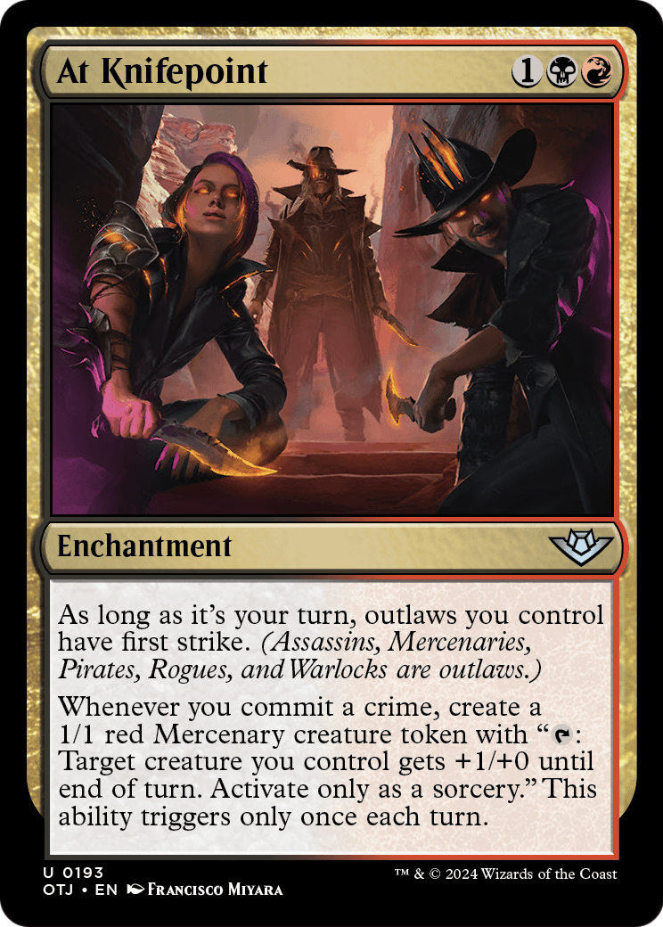 At Knifepoint (OTJ-193) [Outlaws of Thunder Junction] Foil