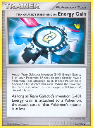 Team Galactic's Invention G-101 Energy Gain (116/127) [Platinum] - Uncommon