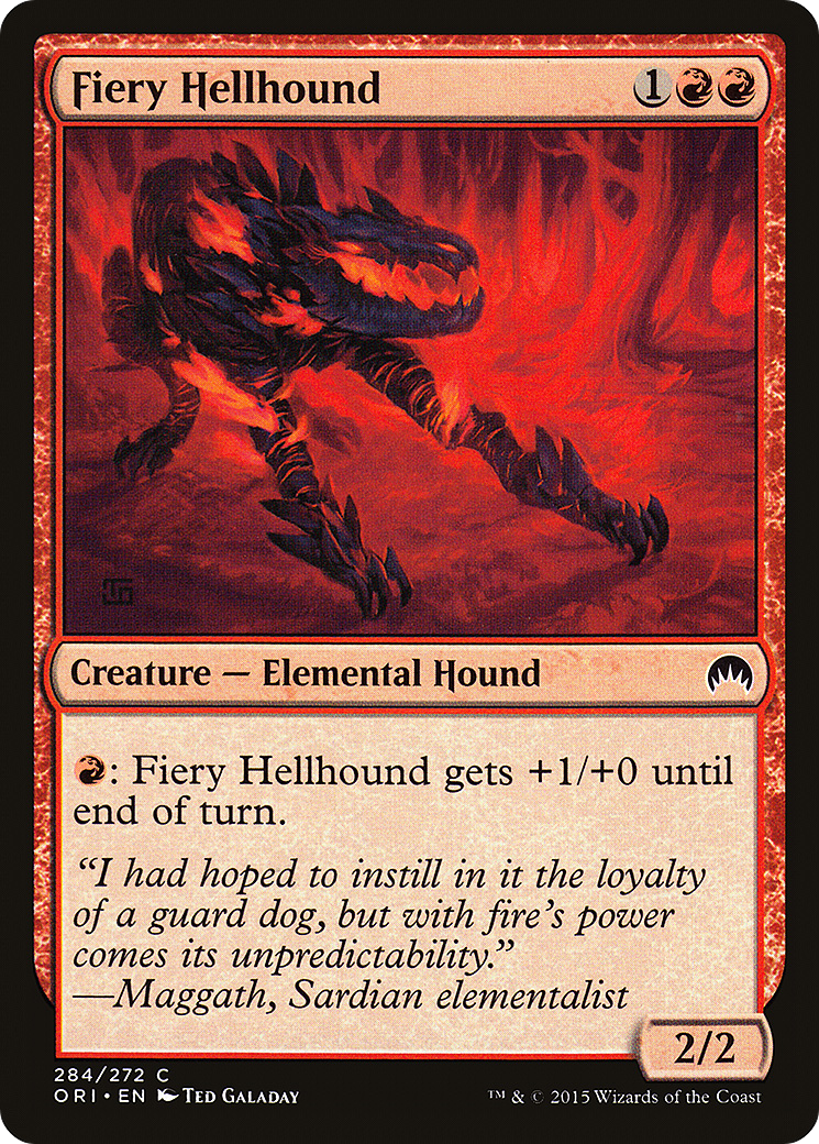 Fiery Hellhound (ORI-284) [Magic Origins]