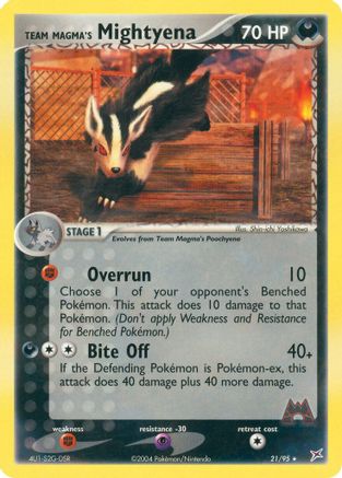 Team Magma's Mightyena (21/95) [Team Magma vs Team Aqua] Reverse Holofoil - Rare