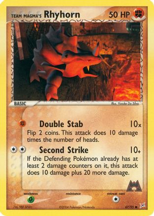 Team Magma's Rhyhorn (67/95) [Team Magma vs Team Aqua] Reverse Holofoil - Common