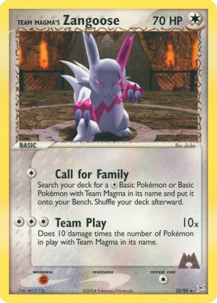 Team Magma's Zangoose (23/95) [Team Magma vs Team Aqua] - Rare