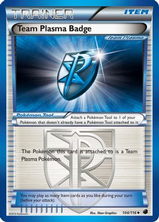 Team Plasma Badge (Team Plasma) (104/116) [Plasma Freeze] Reverse Holofoil - Uncommon