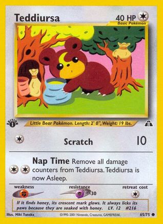 Teddiursa (065/75) [Neo Discovery] 1st Edition - Common