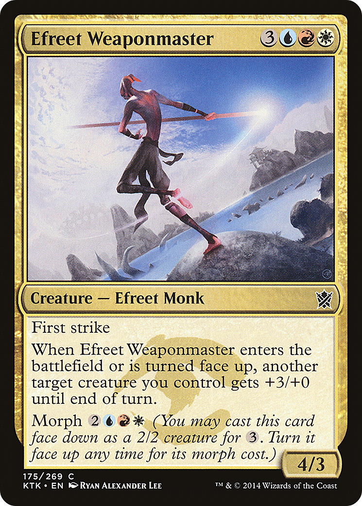 Efreet Weaponmaster (KTK-175) [Khans of Tarkir] Foil