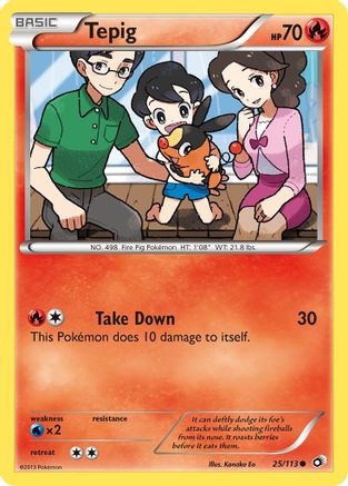 Tepig (025/113) [Legendary Treasures] Reverse Holofoil - Common