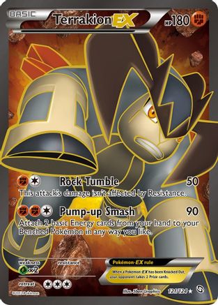 Terrakion EX (121 Full Art) (121/124) [Dragons Exalted] Holofoil - Ultra Rare