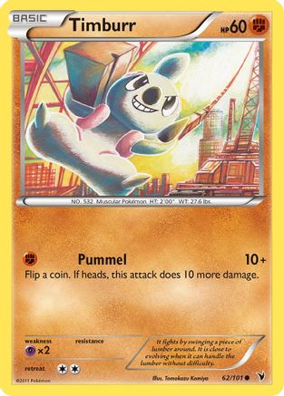 Timburr (62/101) [Noble Victories] Reverse Holofoil - Common