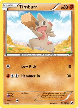 Timburr (58/108) [Dark Explorers] Reverse Holofoil - Common