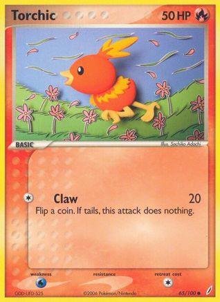Torchic (065/100) [Crystal Guardians] Reverse Holofoil - Common