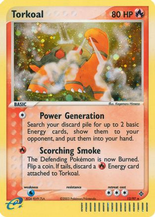 Torkoal (12/97) [Dragon] Reverse Holofoil - Holo Rare