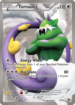Tornadus (98 Full Art) (098/98) [Emerging Powers] Holofoil - Ultra Rare
