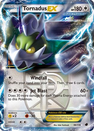 Tornadus EX (Team Plasma) (98/116) [Plasma Freeze] Holofoil - Ultra Rare