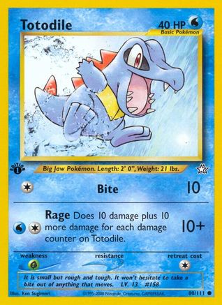 Totodile (080/111) [Neo Genesis] 1st Edition - Common