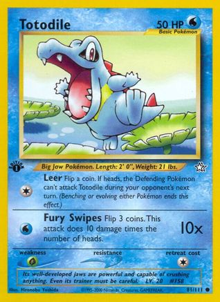 Totodile (081/111) [Neo Genesis] 1st Edition - Common