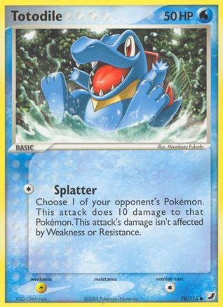 Totodile (078/115) [Unseen Forces] Reverse Holofoil - Common