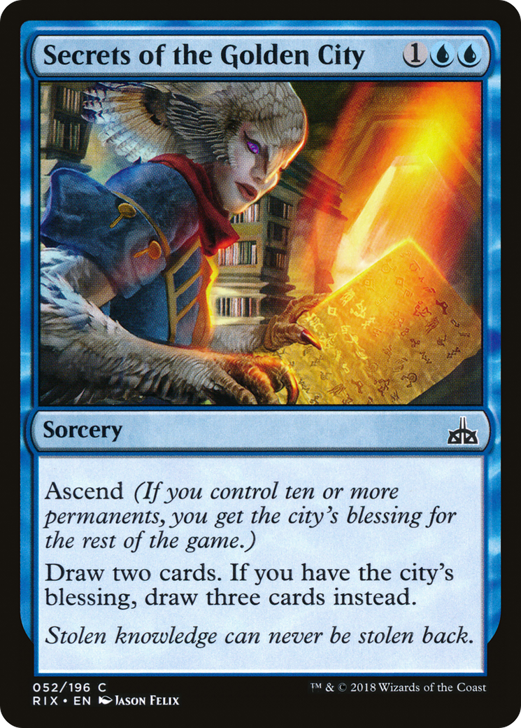 Secrets of the Golden City (RIX-052) [Rivals of Ixalan] Foil