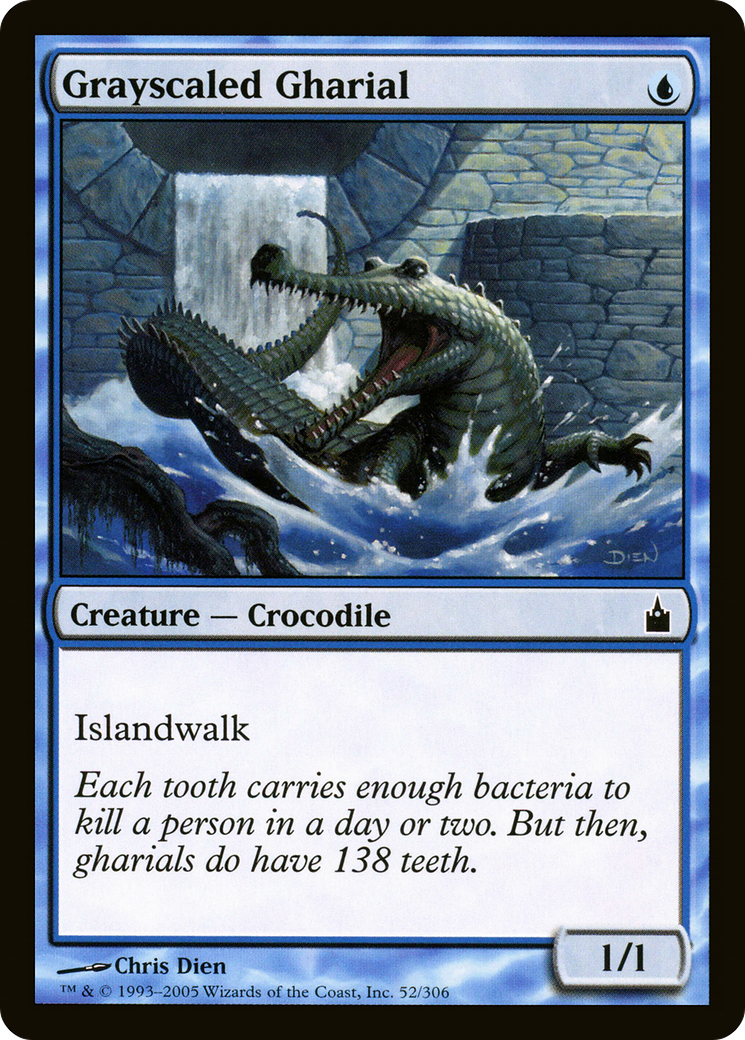 Grayscaled Gharial (RAV-052) [Ravnica: City of Guilds]