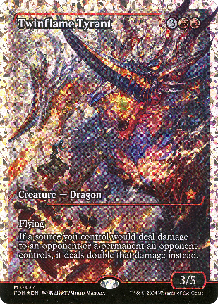 Twinflame Tyrant (Showcase) (Fracture Foil) (FDN-437) [Foundations] Foil